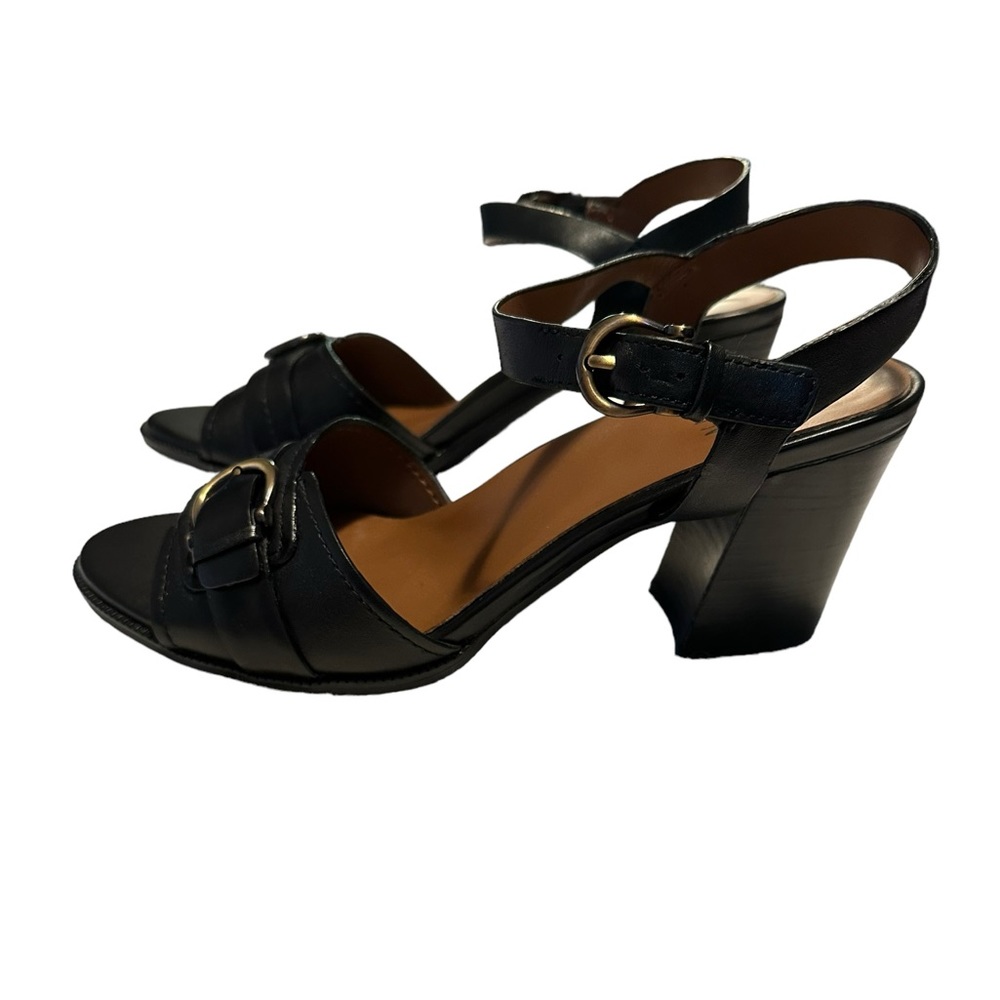 NATURALIZER MALIKA NWOT BLK Heel style block/chunky adjustable ankle strap 11 W